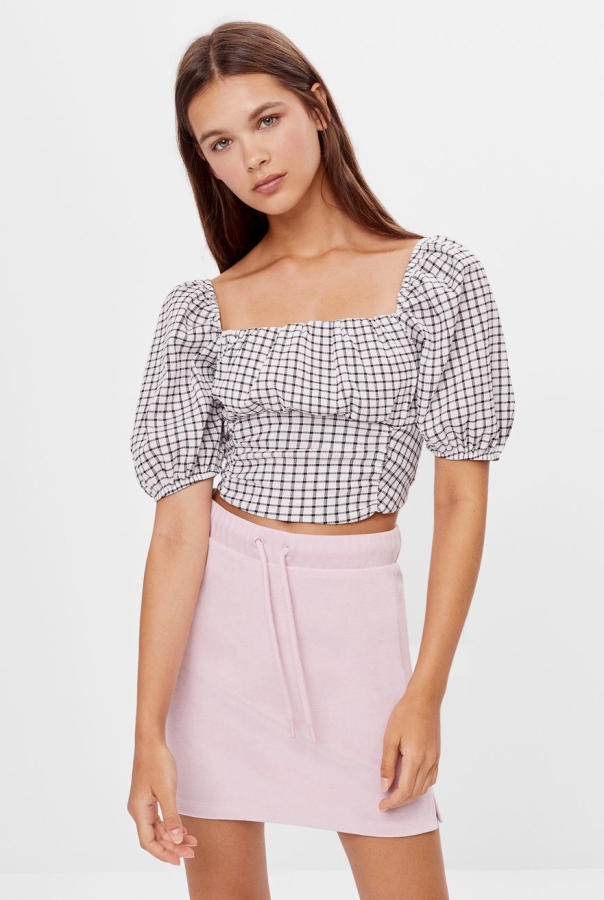 Flοral τοπ με τύπωμα